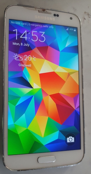 Samsung Galaxy S5 – 16 GB – schimmerndes weißes (entsperrt) Smartphone