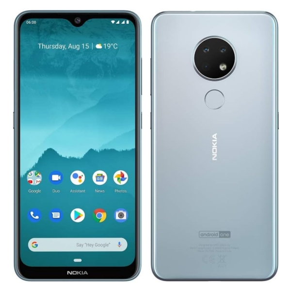Nokia 6.2 64GB 4G TA-1198 (entsperrt) Ice – Android 11 Smartphone Dual Sim