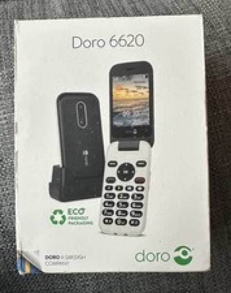 Doro 6620 Smartphone (entsperrt) 3G Klapphandy mit großen Tasten – schwarz