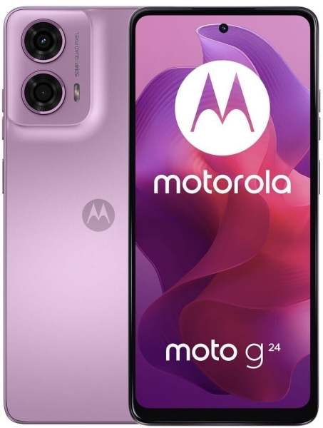 Motorola Moto G24 Smartphone, 6,56 Zoll, 128 GB, 8GB, 50 MP, Pink Lavender