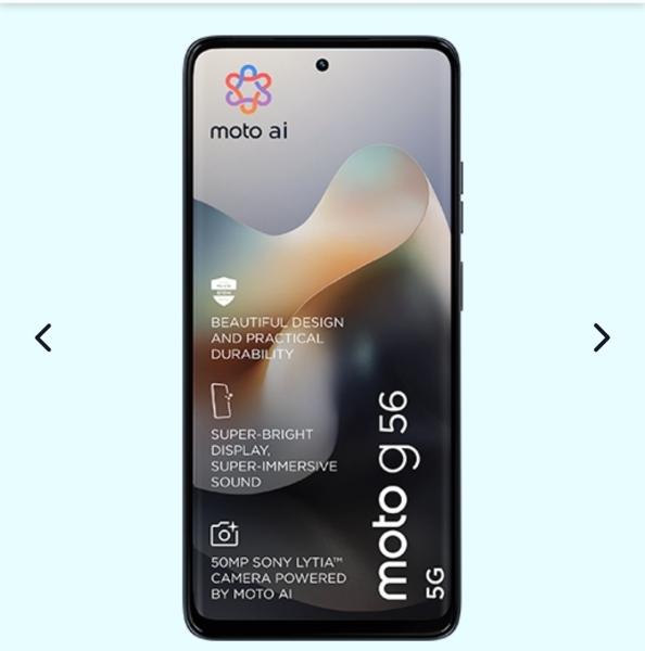 Motorola G56 8GB+256GB 5G, Black Oyster Smartphone