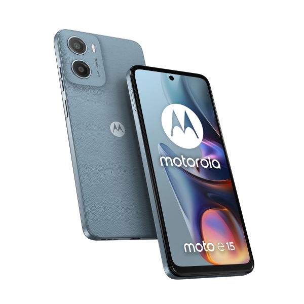 Motorola E15 Misty Blue 64GB 6,67″ DS 32MP Android SIM frei UK Smartphone
