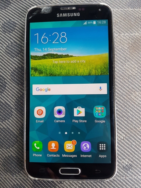 Samsung Galaxy S5 SM-G900F – 16GB – schwarzes (entsperrt) Smartphone