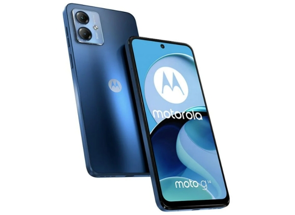 MOTOROLA moto G14 128 GB Sky Blue Dual SIM Smartphone Handy