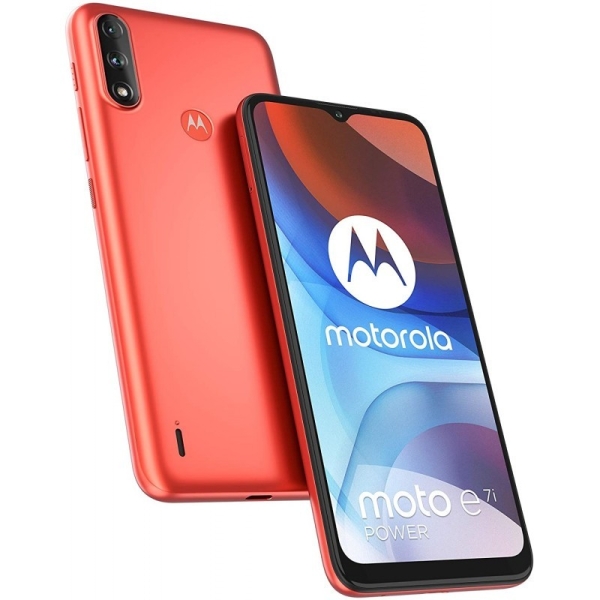Motorola Moto E7i Power 32GB 2GB Android entsperrt SIM rot Handy Smartphone A