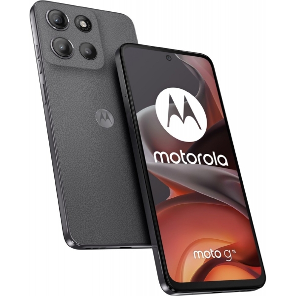 Motorola Moto G15 Smartphone 128GB 4GB RAM gravity grey Dual-Kamera LTE 5200mAh