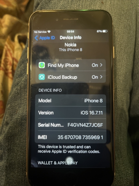 iPhone 8 64gb entsperrt rose, rote Rückseite, Glasbruch