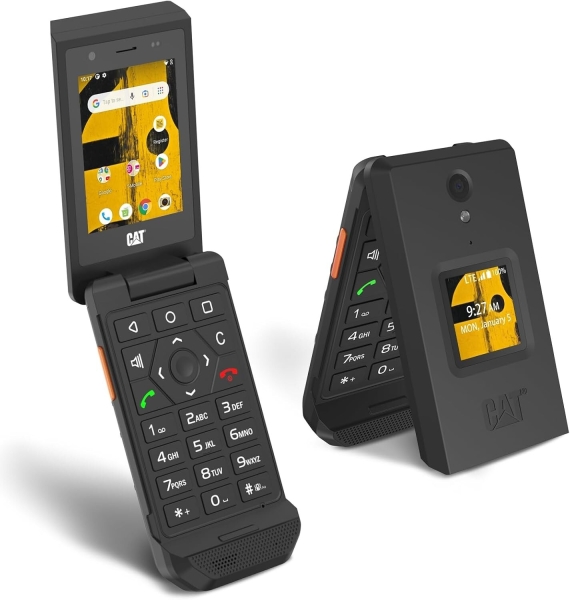 Cat S22 robustes Klapphandy 16GB 4G LTE SIM-frei Touchscreen Smartphone – Schwarz
