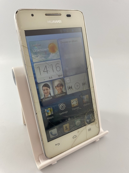 Huawei Ascend G510 weiß unbekanntes Netzwerk 4GB 4,5″ 5MP Android Smartphone gesprungen