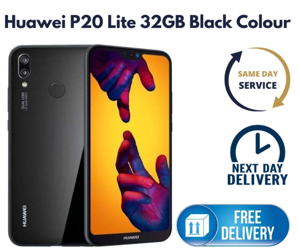 Huawei P20 Lite 32GB entsperrt schwarz 4G Android Smartphone sehr guter Zustand