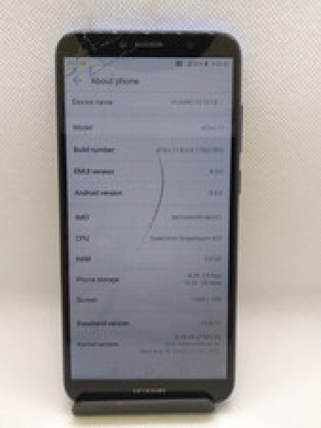 Huawei Y6 blau entsperrt Android Smartphone gesprungenes Display 2GB RAM funktioniert