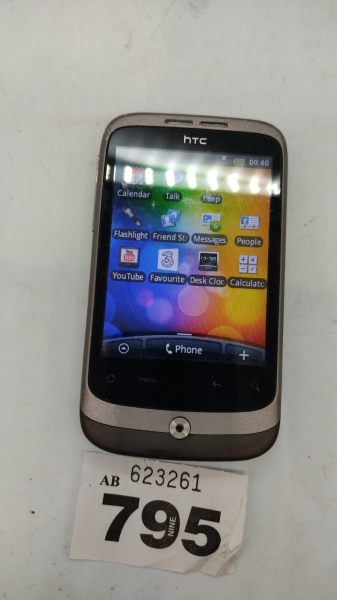 HTC Wildfire A3333 (Netzwerk drei) grau nur Smartphone Gerät. Gebraucht