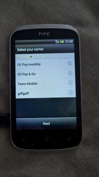 HTC Desire C weiß Tesco Netzwerk Smartphone 5MP CAM 512MB RAM 3,5″ Bildschirm