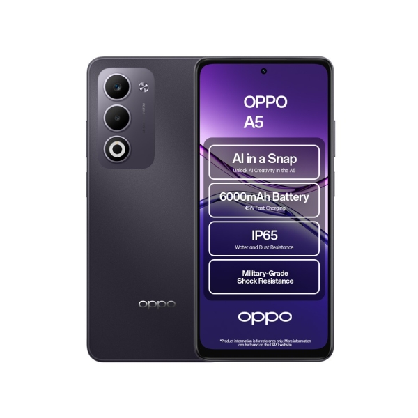 Oppo A5 4GB RAM 128GB Speicher 6,67″ Dual Sim ColorOS Smartphone Midnight Purple