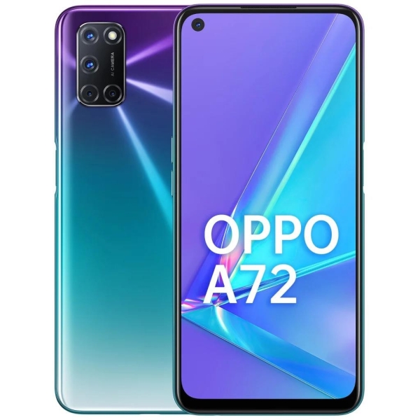 Oppo A72 128GB 4GB Android entsperrt SIM 4G Sky Blue Handy Smartphone CPH2067