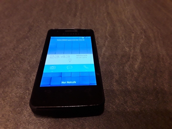 Handy Alcatel One Touch 4030 schwarz (Ohne Simlock) Smartphone