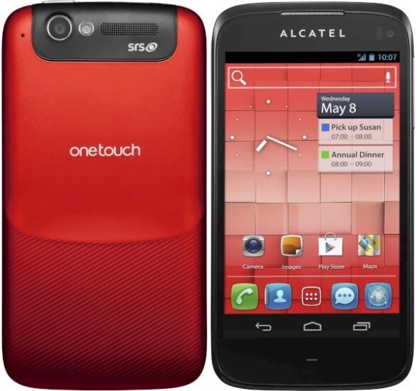 Alcatel One Touch 997D Ultra -Rot -DUAL -(Ohne Simlock) Smartphon-Top Wie Neu