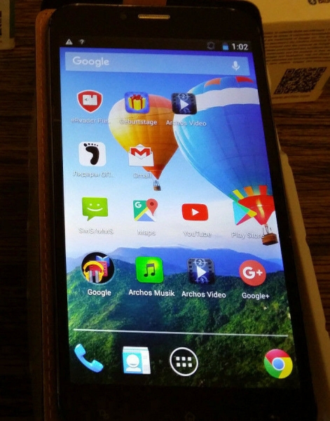Archos 64 Xenon 6,4 “ Schwarz/Silber, (Ohne Simlock) Dual Sim  mit OVP