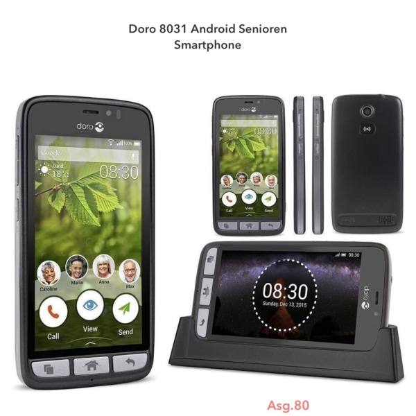 Doro 8031  8GB  Schwarz (Ohne Simlock) (Einzel-SIM). Smartphone Handy