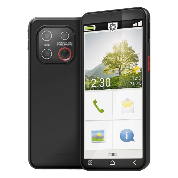 Emporia SMART.7lite, Senioren-Smartphone, Android 15, 128GB, 256GB MicroSD Slot
