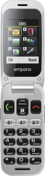Emporia Handy ONE Silber klappbar Großwahltasten Notruf-Funktion