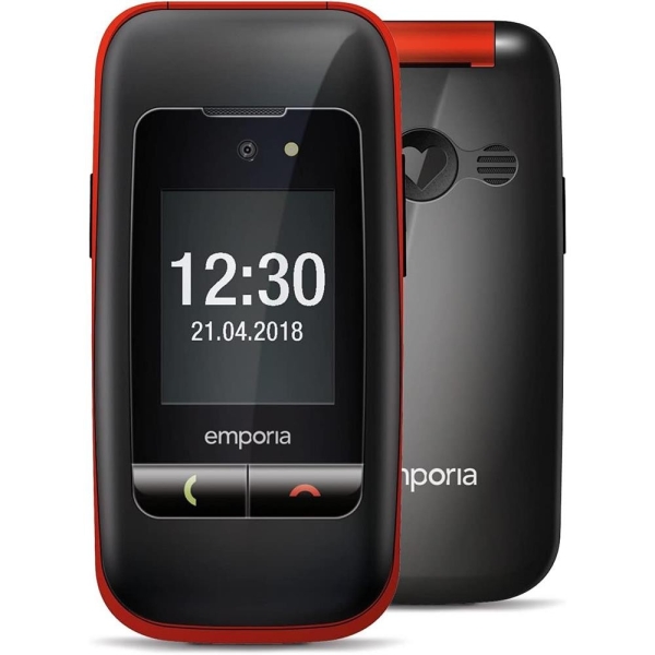 Emporia ONE V200i Seniorenhandy Klapphandy 2G Mobiltelefon rot schwarz
