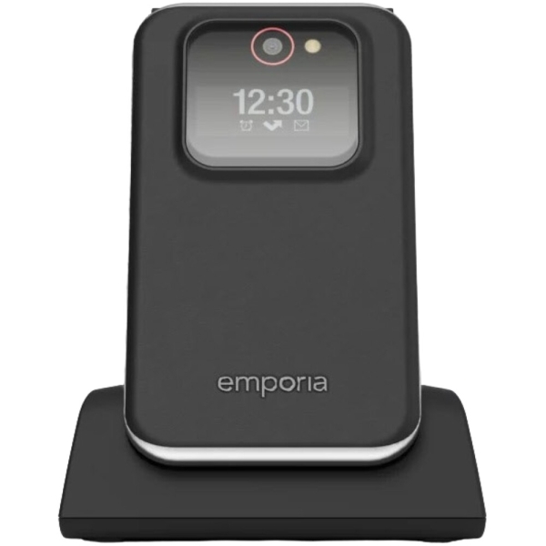 Emporia Joy Seniorenhandy schwarz Klapphandy Bluetooth Notruftaste Ladeschale