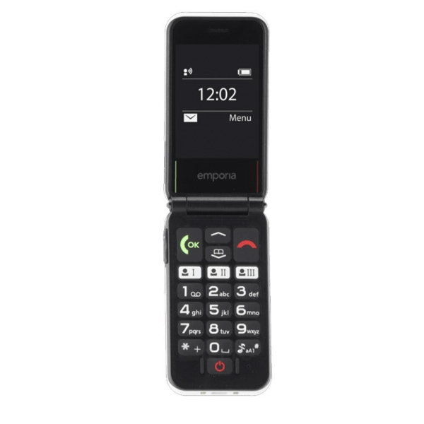 Emporia SIMPLICITYglam Feature Phone weiß Seniorentelefon Klapphandy