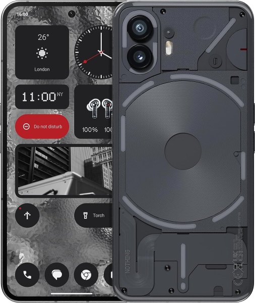 Nothing Phone 2 Dual-SIM 256 GB schwarz Smartphone Handy Ohne Vertrag Android