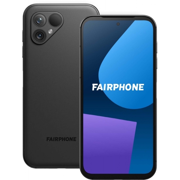 Fairphone 5 Smartphone 256GB 8GB RAM mattschwarz LTE/5G Android Dual-Kamera NEU