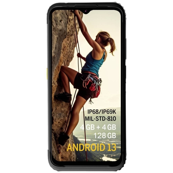 AGM Mobile AGM H6 Lite Smartphone 128 GB 16.7 cm (6.56 Zoll) Schwarz Android™ 13