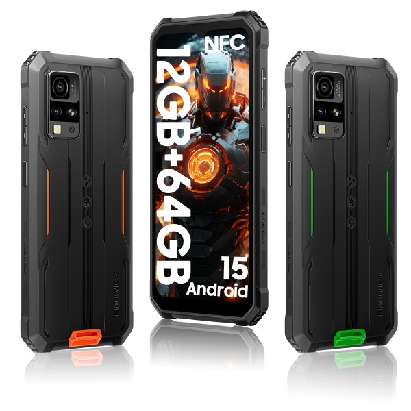 Blackview BV4800 SE Outdoor Handy Android 15 12GB+64GB Octa Core NFC Smartphone