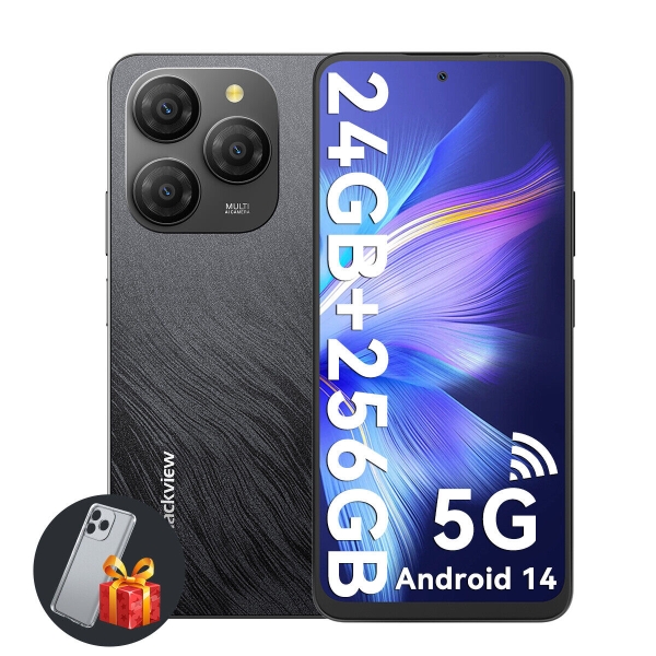 Blackview SHARK 9 Handy 5G 24GB+256GB Android14 Smartphone 50MP AI Fotoalbum NFC