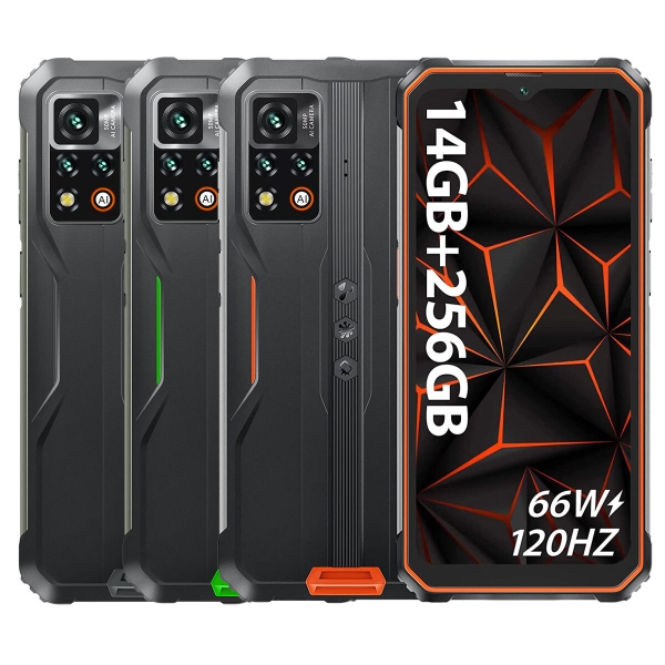Blackview BV9200 Andriod Outdoor Smartphone 14GB+256GB 120Hz 66W Schnellladung