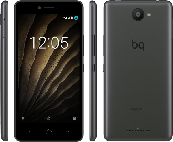 BQ Aquaris U 16GB [Dual-Sim] schwarz/grau