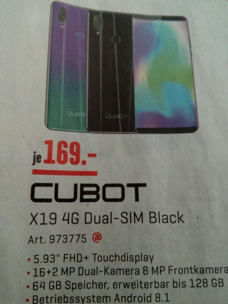 Neues Handy Cubot X19 neu