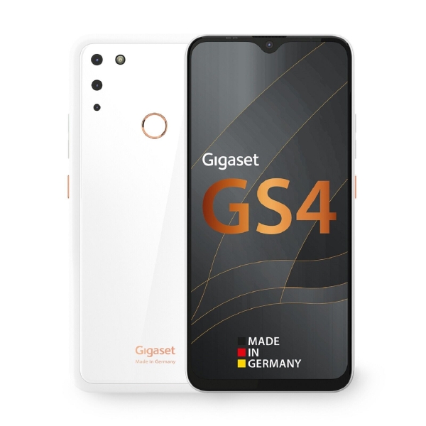 Gigaset GS4 Smartphone White 64 GB 4 GB RAM 6,3 Zoll Full HD+ V-Notch Display