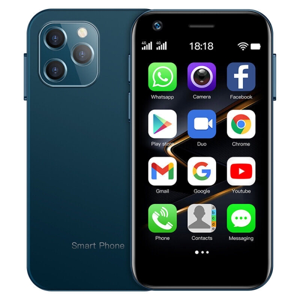 Super Mini Smartphone 3,0″ SOYES XS12 GooglePlay 3GB+64GB Android 9.0 Ultra Dünn