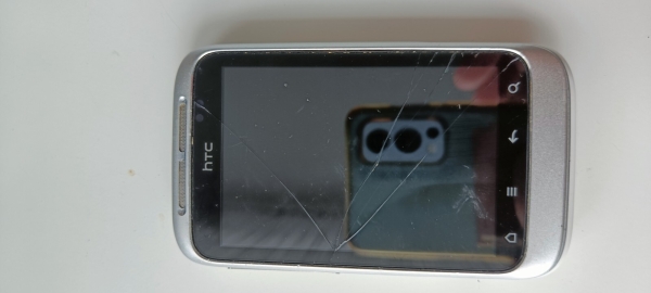HTC Wildfire-S PG76100 Silber Ohne Simlock Handy Akzeptabler Zustand Händlerware