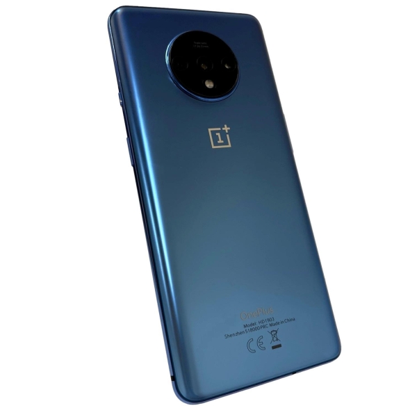 OnePlus 7T Dual SIM 128GB entsperrt silber blau weiß Smartphone 4G Handy | Gut