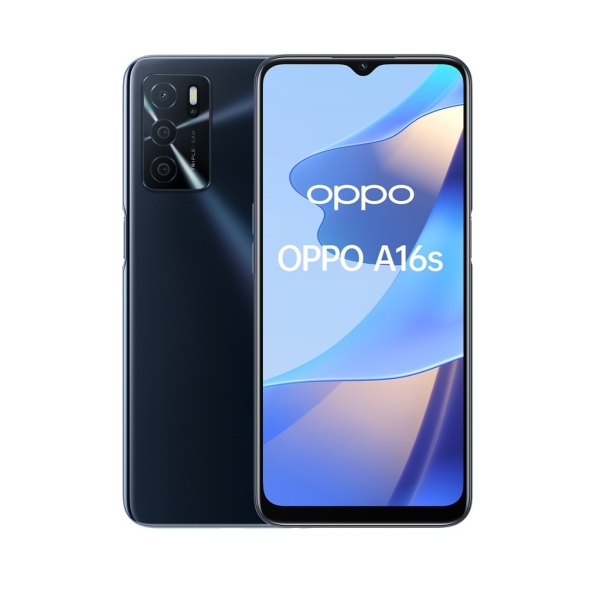 Oppo A16s Dual-SIM 64GB Crystal Black Android Smartphone Neu