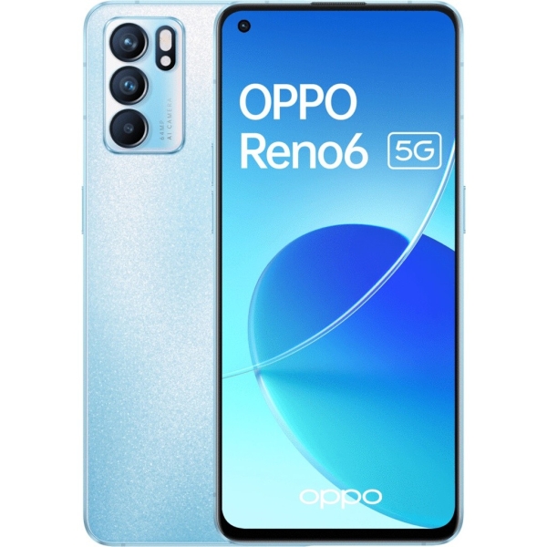 Oppo Reno6 5G 128GB Arctic Blue Android Smartphone 6,4 Zoll 64 Megapixel