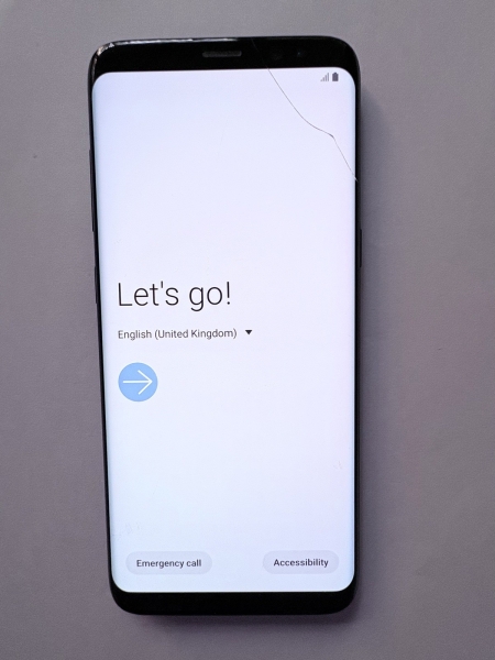 Samsung Galaxy S8 UK Smartphone 64GB Midnight Black (funktioniert, gesprungenes Display)