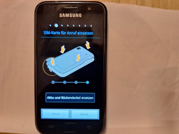 Handy Samsung Galaxy S GT I9000 schwarz (Ohne Simlock) Smartphone