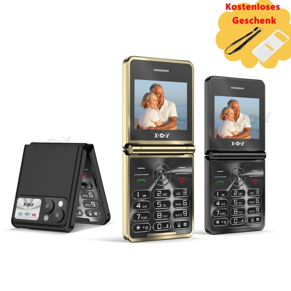 2025 Neu Klapp Handy Dual SIM  2,4″ Smartphone Ohne Vertrag Loud Speaker Seniors