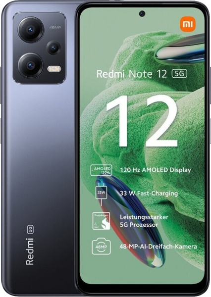 Xiaomi Redmi Note 12 5G Dual-SIM 128 GB grau Smartphone Handy Mobile Android