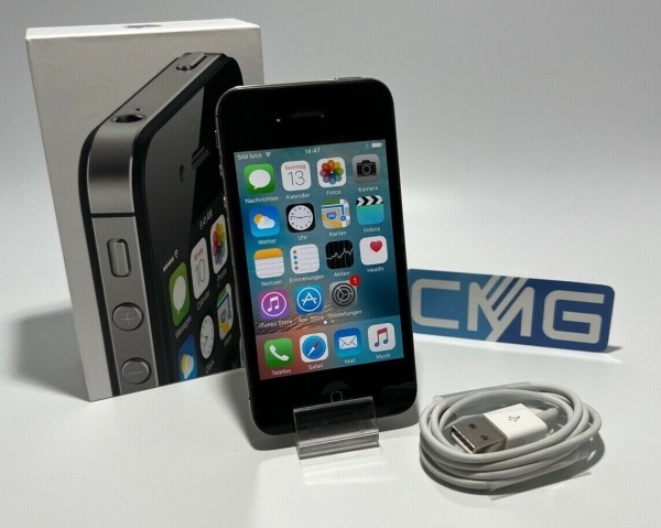 Apple iPhone 4s – 8GB – Schwarz (Ohne Simlock) A1387 (CDMA + GSM) neuwertig #x98