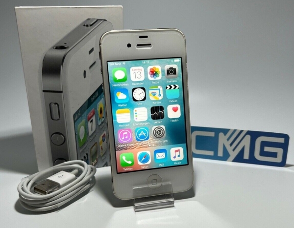Apple iPhone 4s 16 GB – weiß (Ohne Simlock) A1387 (CDMA + GSM) Top Zustand #x53