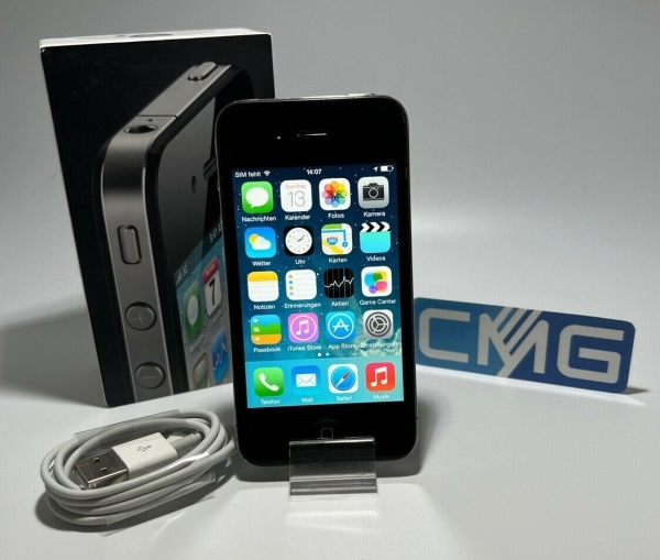 Apple iPhone 4 32 GB – Schwarz (Ohne Simlock) IOS (CDMA + GSM) neuwertig #x92