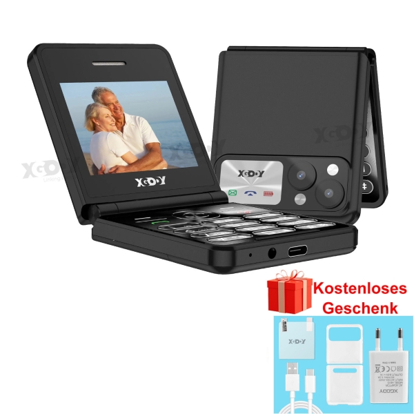 2025 Neu Klapp Handy Ohne Vertrag 2,4″ Smartphone Dual SIM Mini Wadnschirm GSM